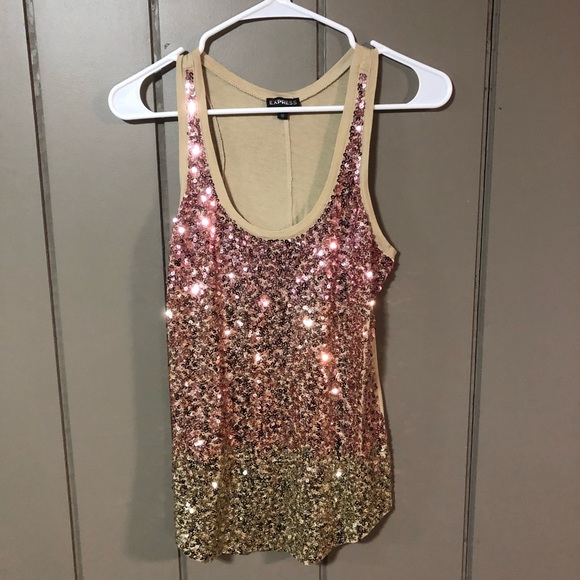 Express Tops - Sequin Tank Top